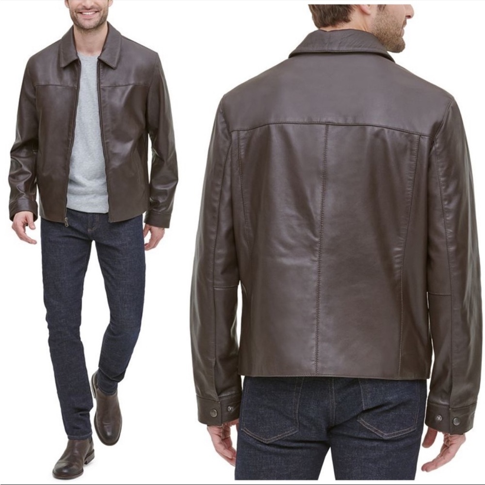 NWOT Cole Haan Leather Moto Jacket Size